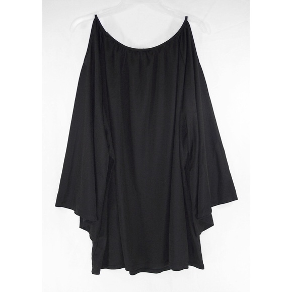 NEW Essentials By Milano 3X Black Crepe 3/4 Sleeve Top - Picture 7 of 8
